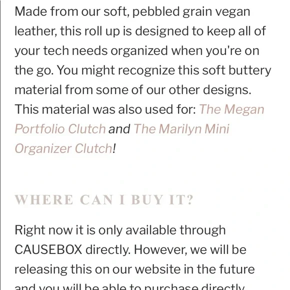 Glass Ladder And Co Katherine Vegan Leather Tech Organizer Roll - Picture 9 of 13